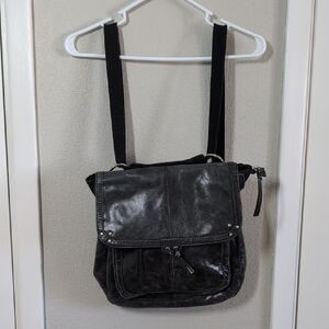 The Sak Ventura Leather Convertible Backpack Black